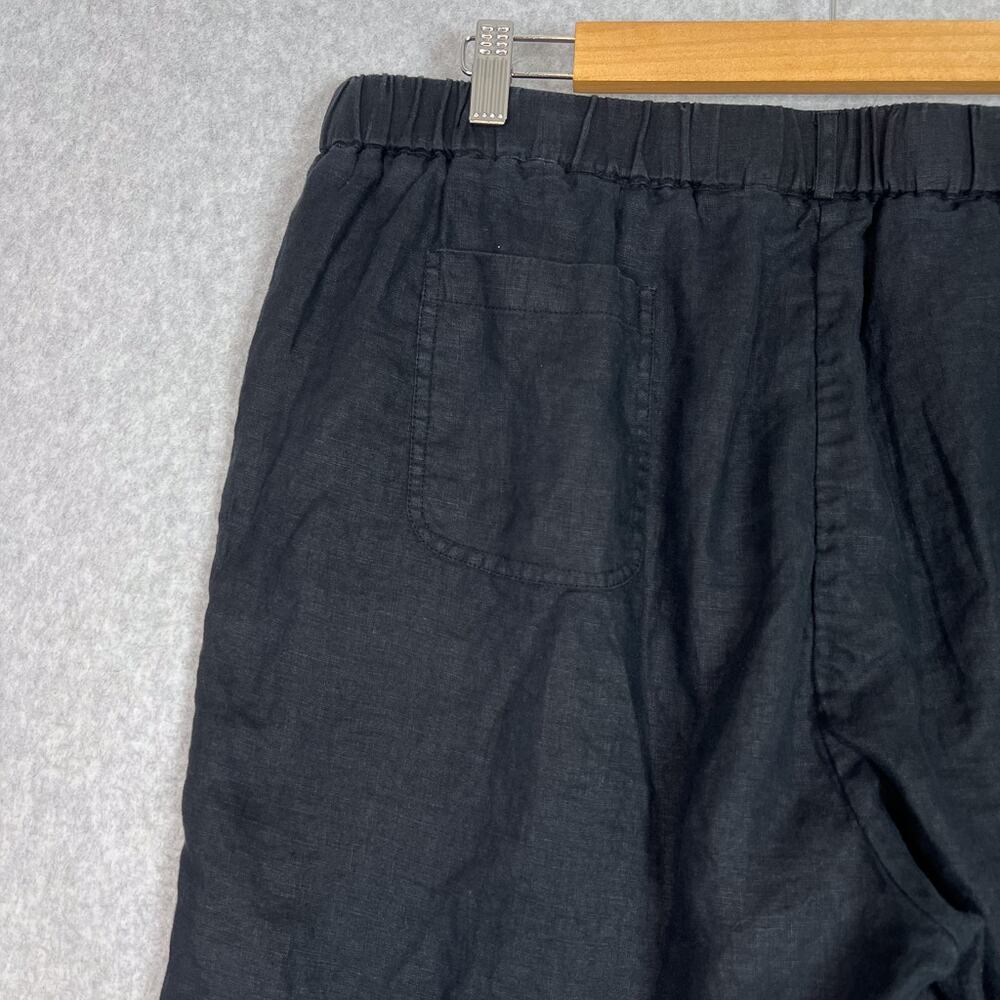 Quince Black 100% European Linen Cropped High Waisted Pants Size XL - Picture 8 of 14